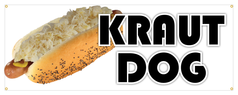 Pretzel Dogs Banner Salty Baked Hot Dog Onions Concession Stand Sign 18x48