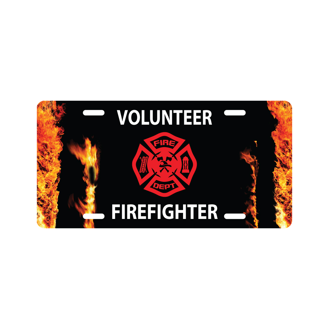 Fire Fighter Rescue Novelty Vanity Metal License Plate