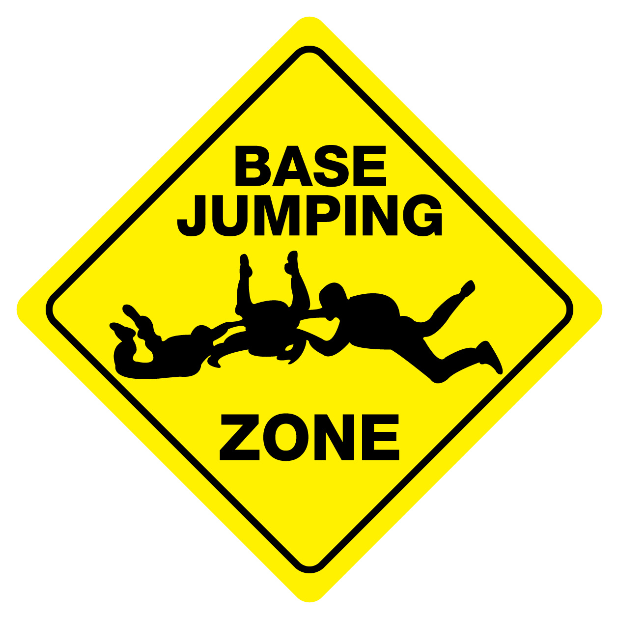 Base Jumping Zone Funny Novelty Crossing Sign 742415857274 Ebay 5535