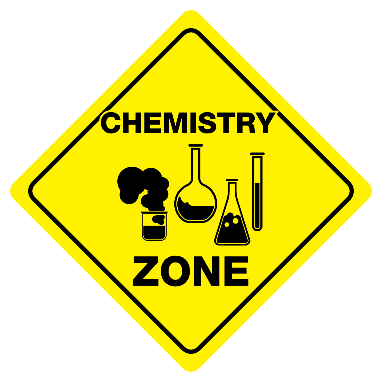 Chemistry Zone Funny Novelty Crossing Sign 742415857649 Ebay 5699