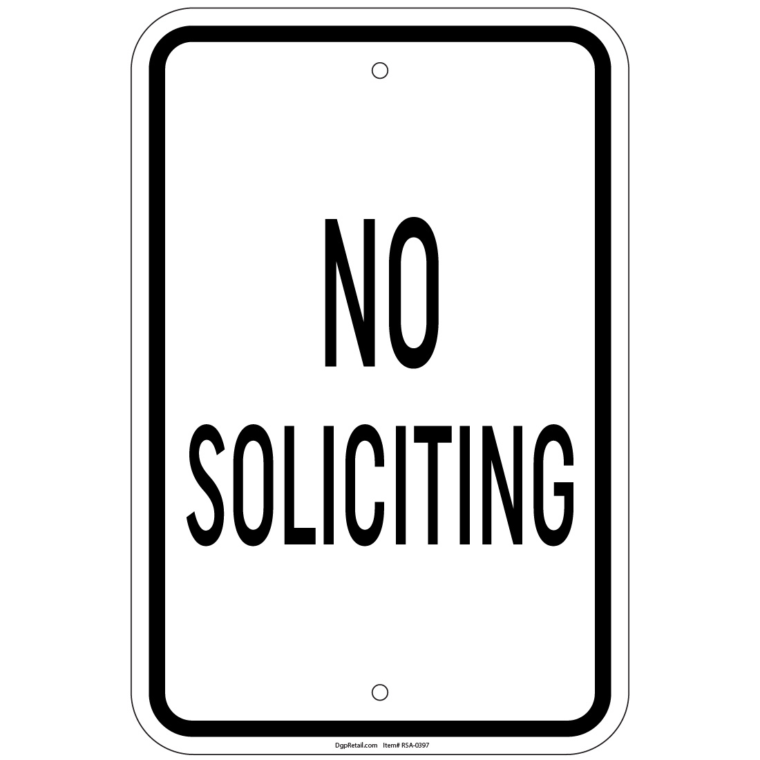 No Soliciting Sign 8"x12" aluminum Signs Retail Store 767261444409 eBay