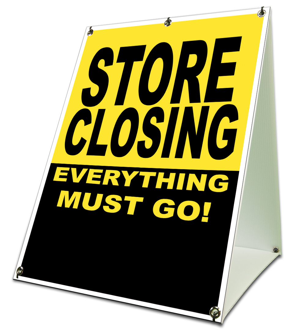 Store Closing Everything Must Go! Sidewalk Frame 18"x24" Outdoor Retail Sign eBay