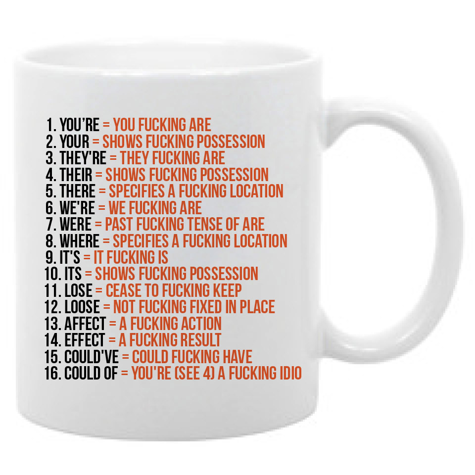 Adult humor printed mug