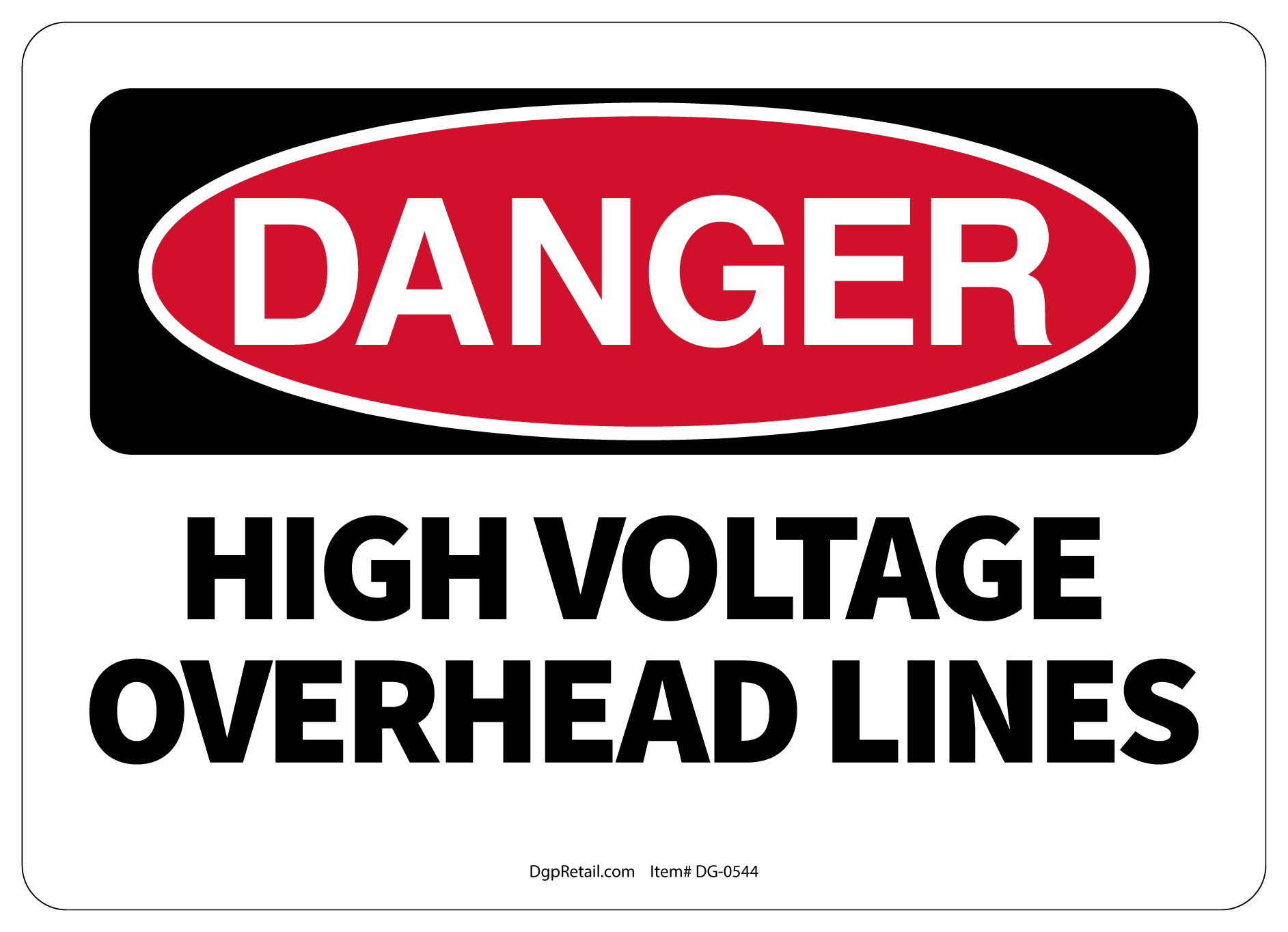 Osha Danger Safety Sign High Voltage Overhead Lines 742415846704 Ebay