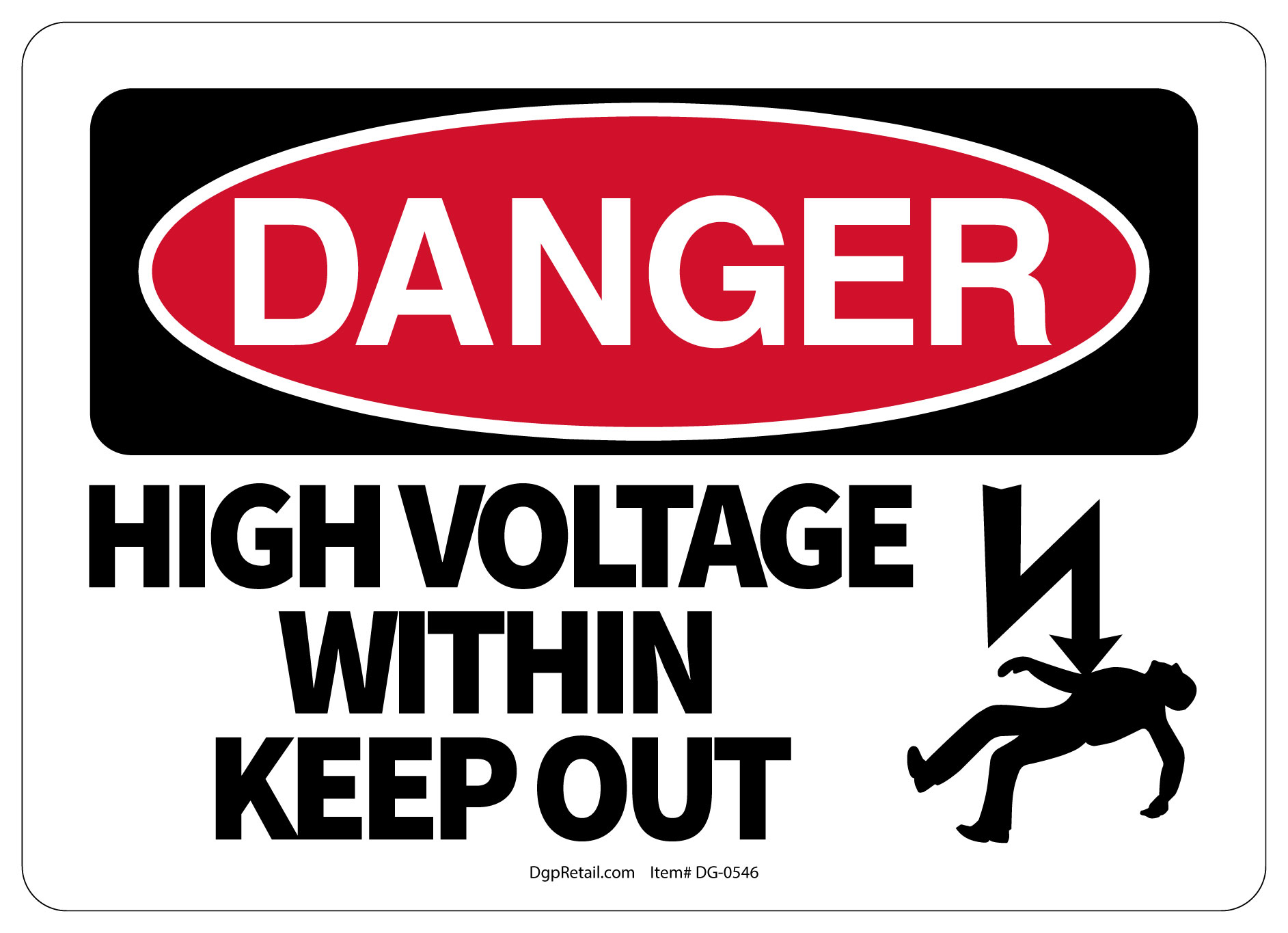 OSHA DANGER SAFETY SIGN HIGH VOLTAGE WITHIN KEEP OUT eBay