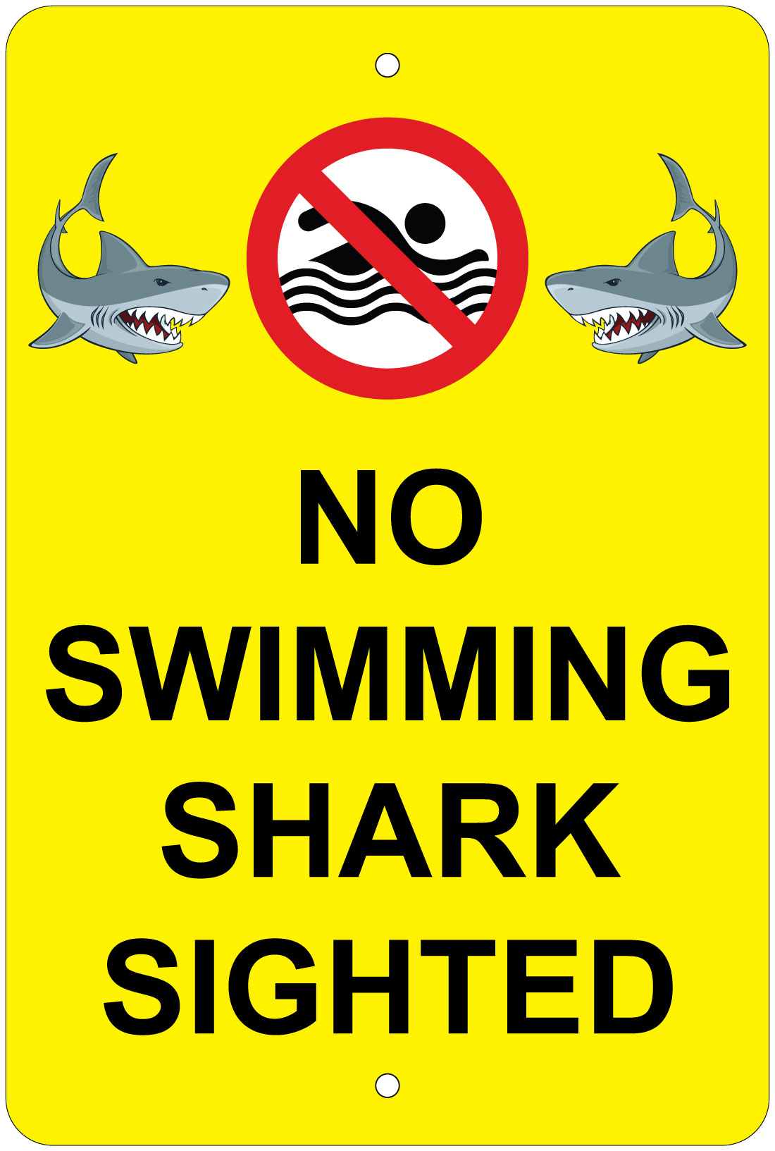 No Swimming: Shark Sighted Warning 8