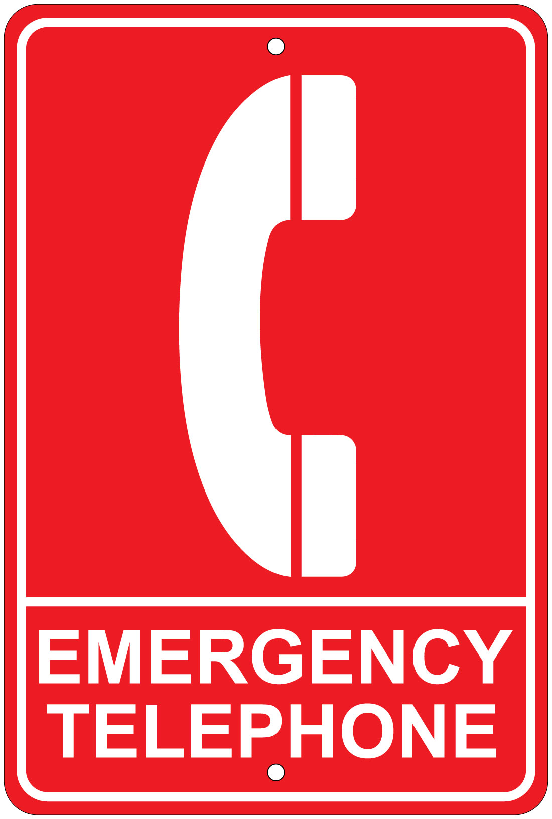 Emergency Telephone Notice 8x12 Aluminum Sign Ebay